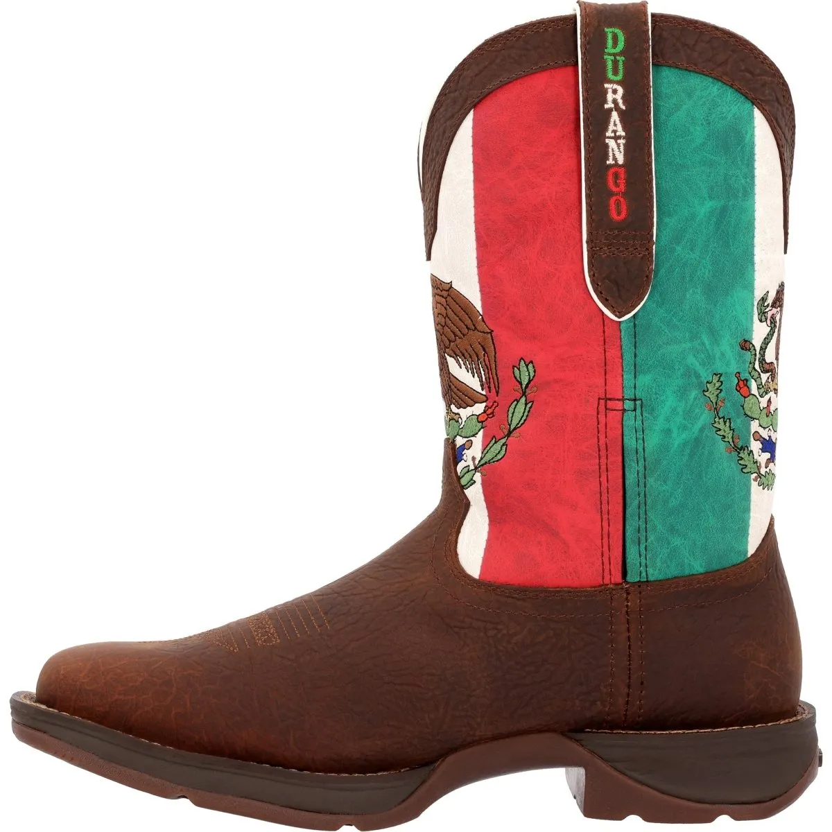 Durango Rebel Men's Mexico Flag Western Pull-on Work Boots Ddb0430 In Brown