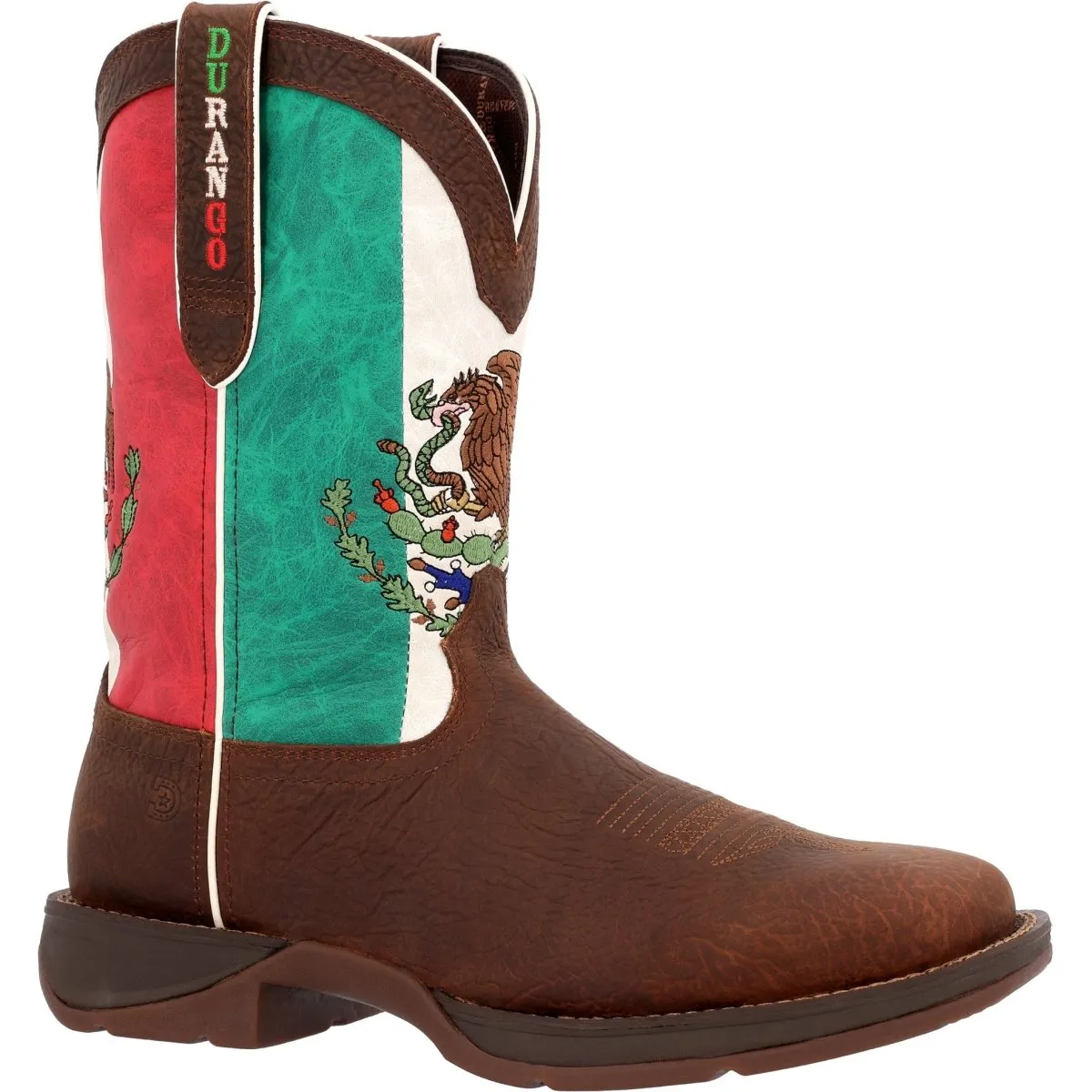 Durango Rebel Men's Mexico Flag Western Pull-on Work Boots Ddb0430 In Brown