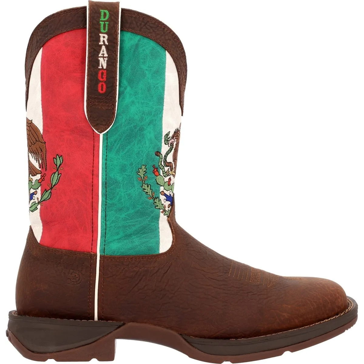 Durango Rebel Men's Mexico Flag Western Pull-on Work Boots Ddb0430 In Brown