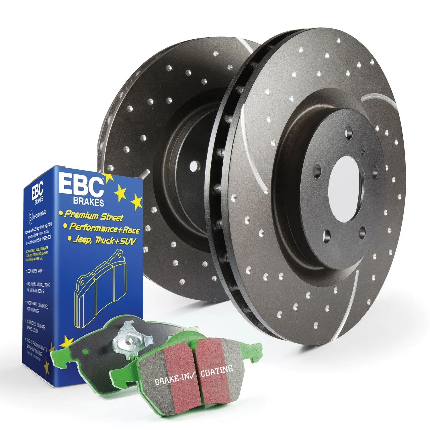 EBC Brakes S10KF1547 S10 Kits Greenstuff 2000 and GD Rotors