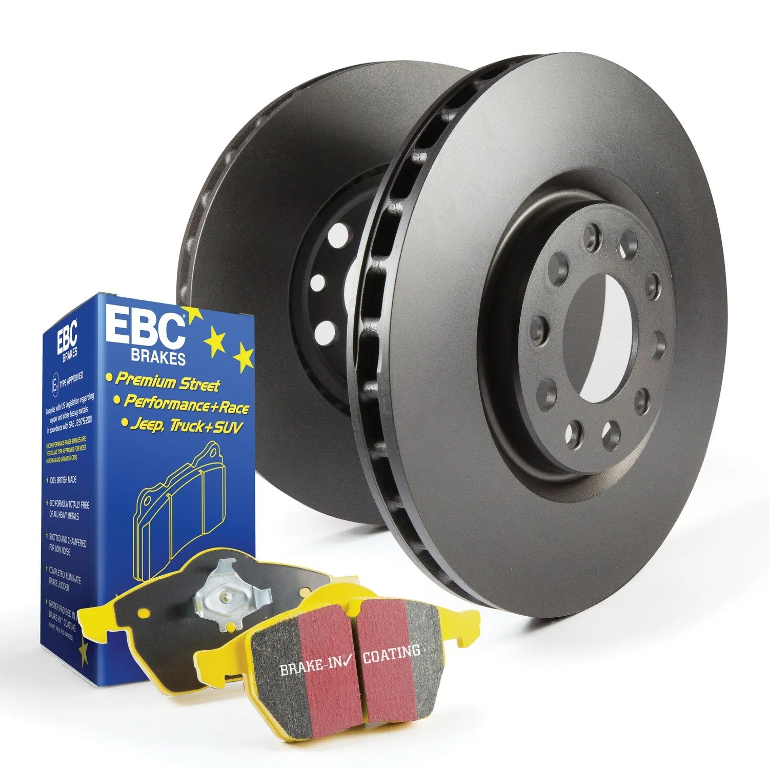 EBC Brakes S13KR1528 S13 Kits Yellowstuff and RK Rotors