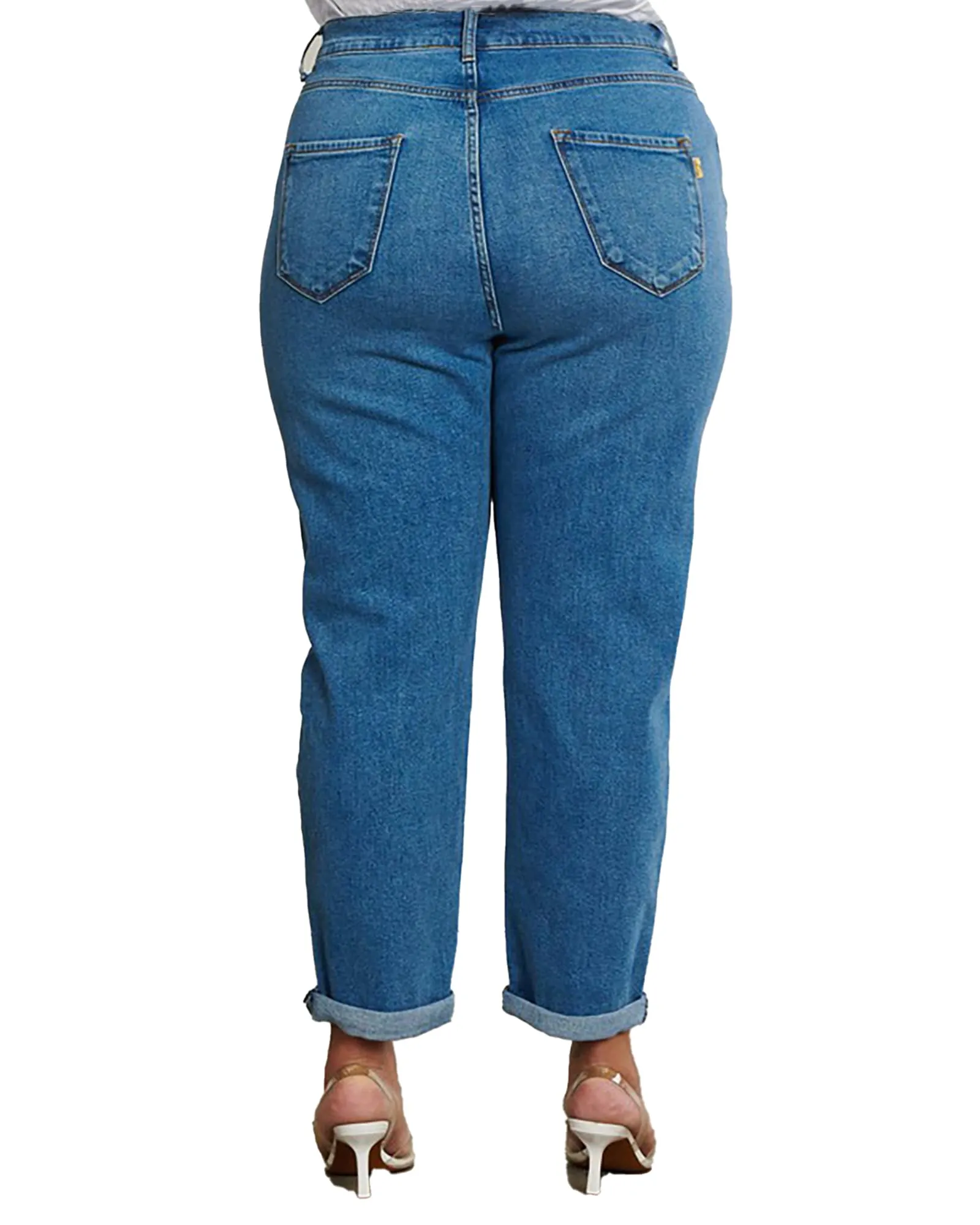 Edie High-Rise Mom Jeans | Classic Blue