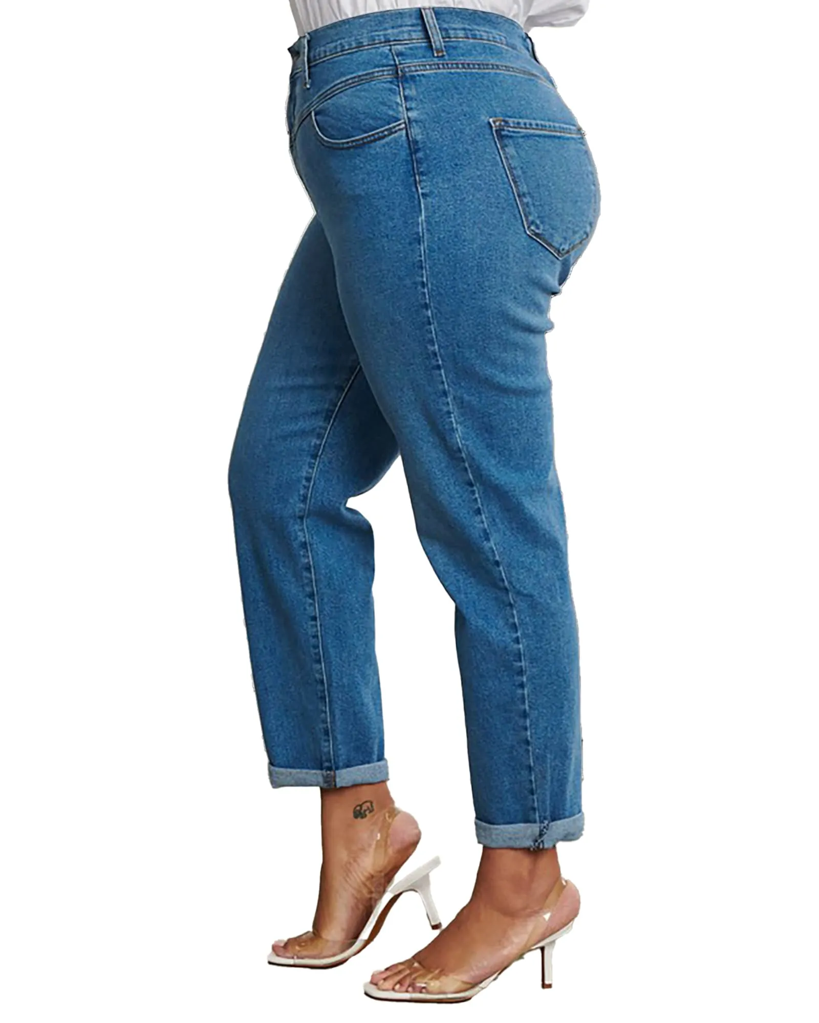 Edie High-Rise Mom Jeans | Classic Blue