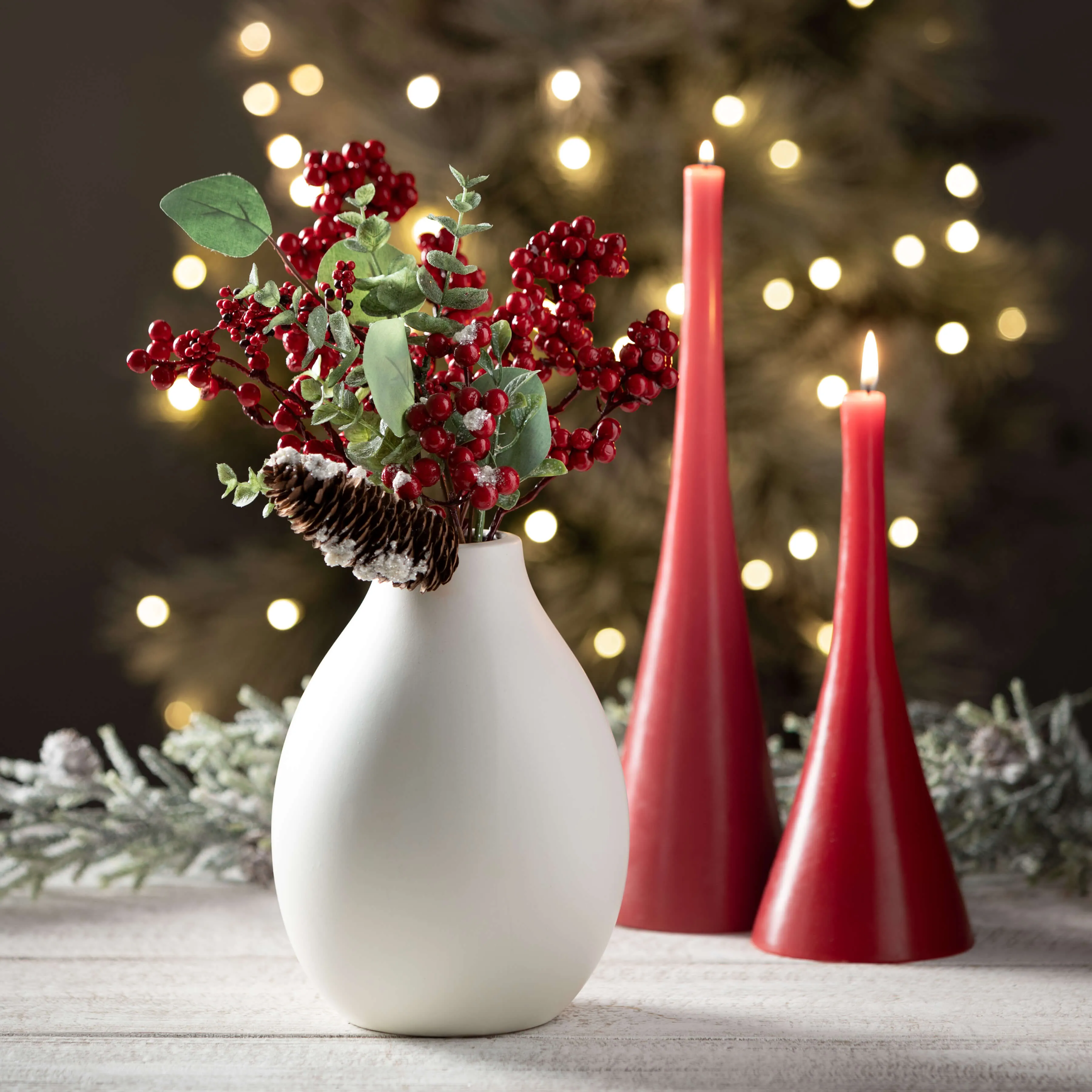 Elegant Red Trumpet Candle