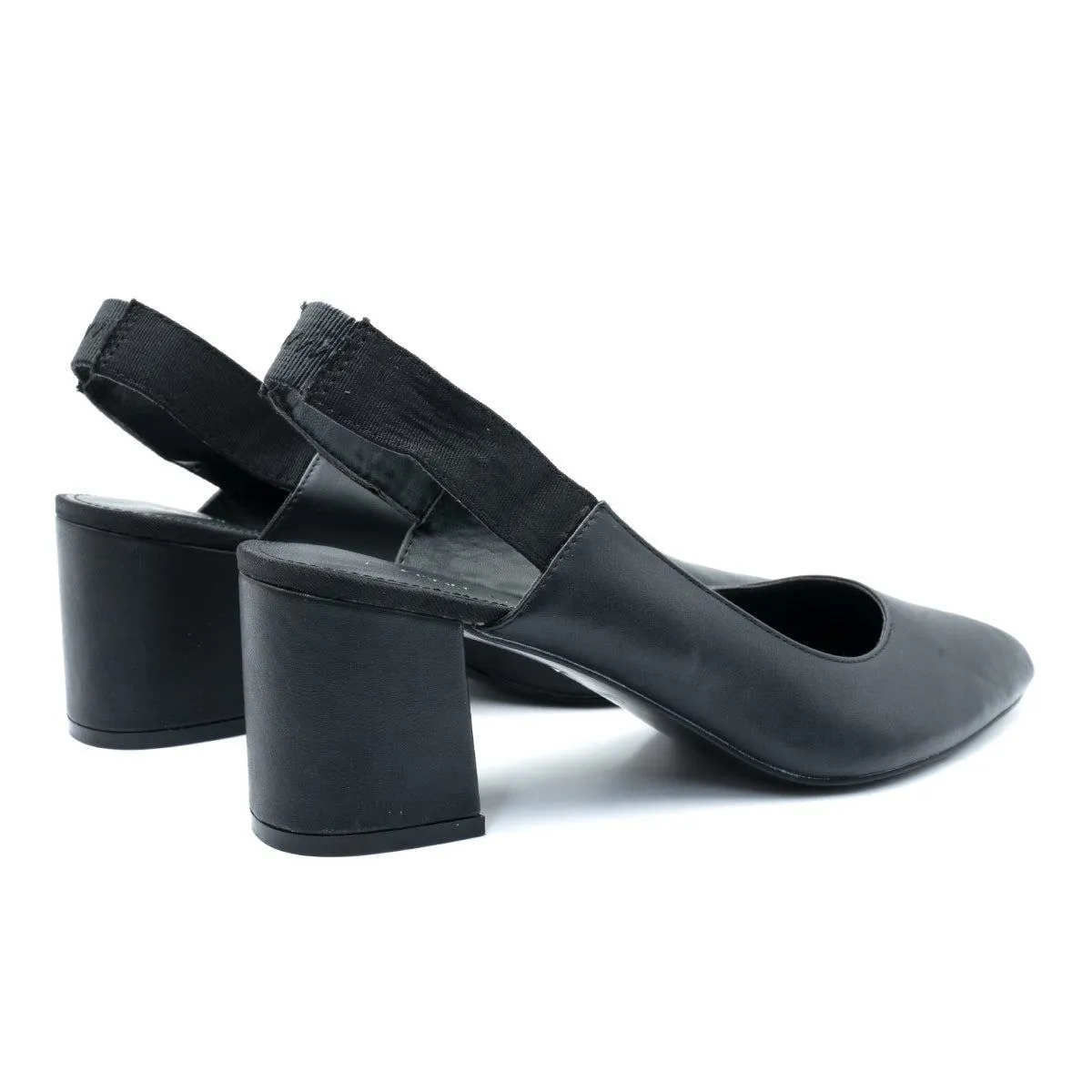 Esprit Block High-Heel Shoes Leather Black Colour For Women