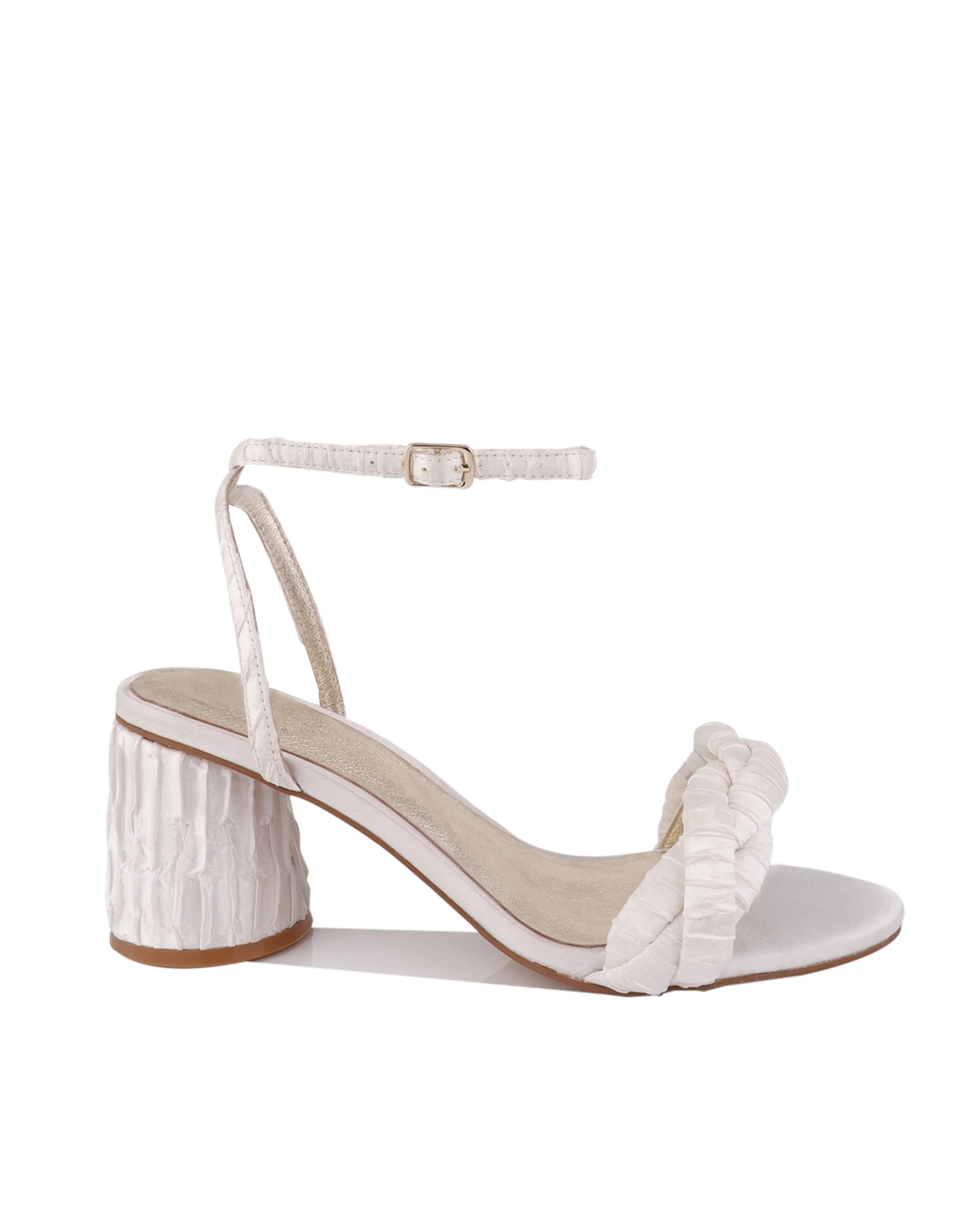 ETERNITY - RIPPLE SATIN WEDDING SHOES WITH PLAIT TOE