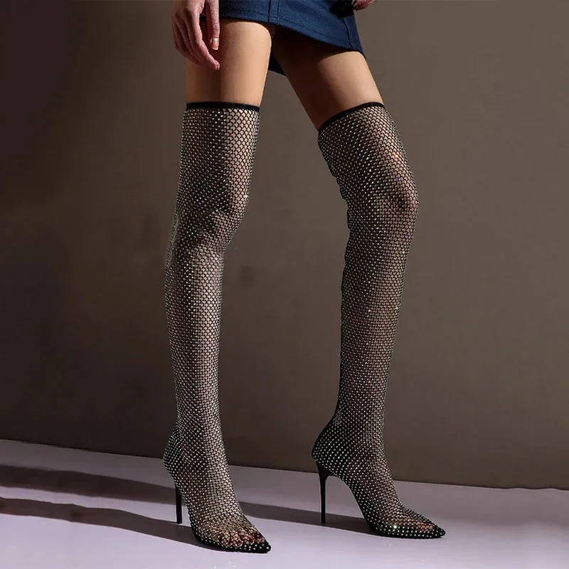 Fish Net High Heels