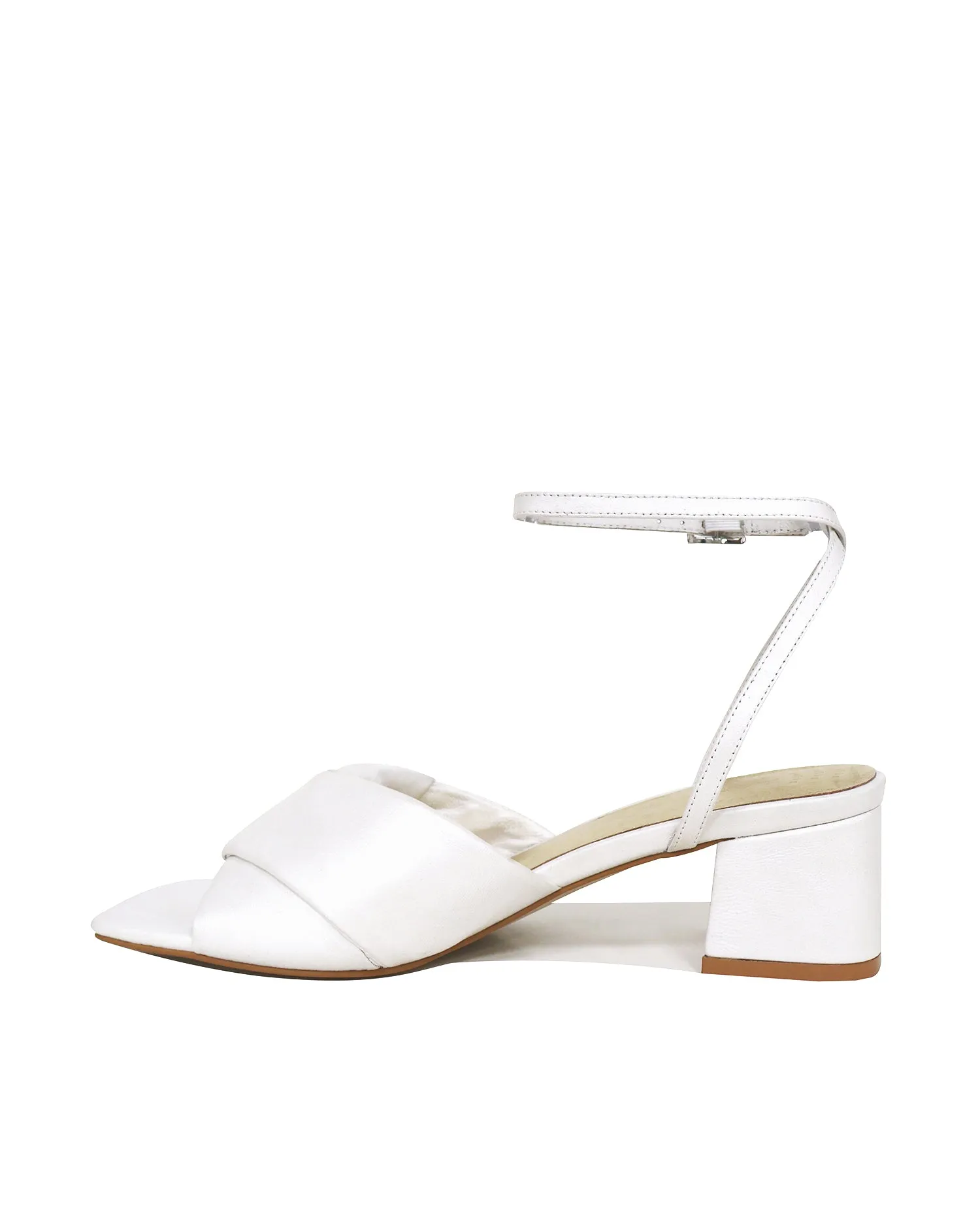 FLOURISH - PEARL LEATHER LOW HEEL BRIDAL SHOES - FINAL SALE!