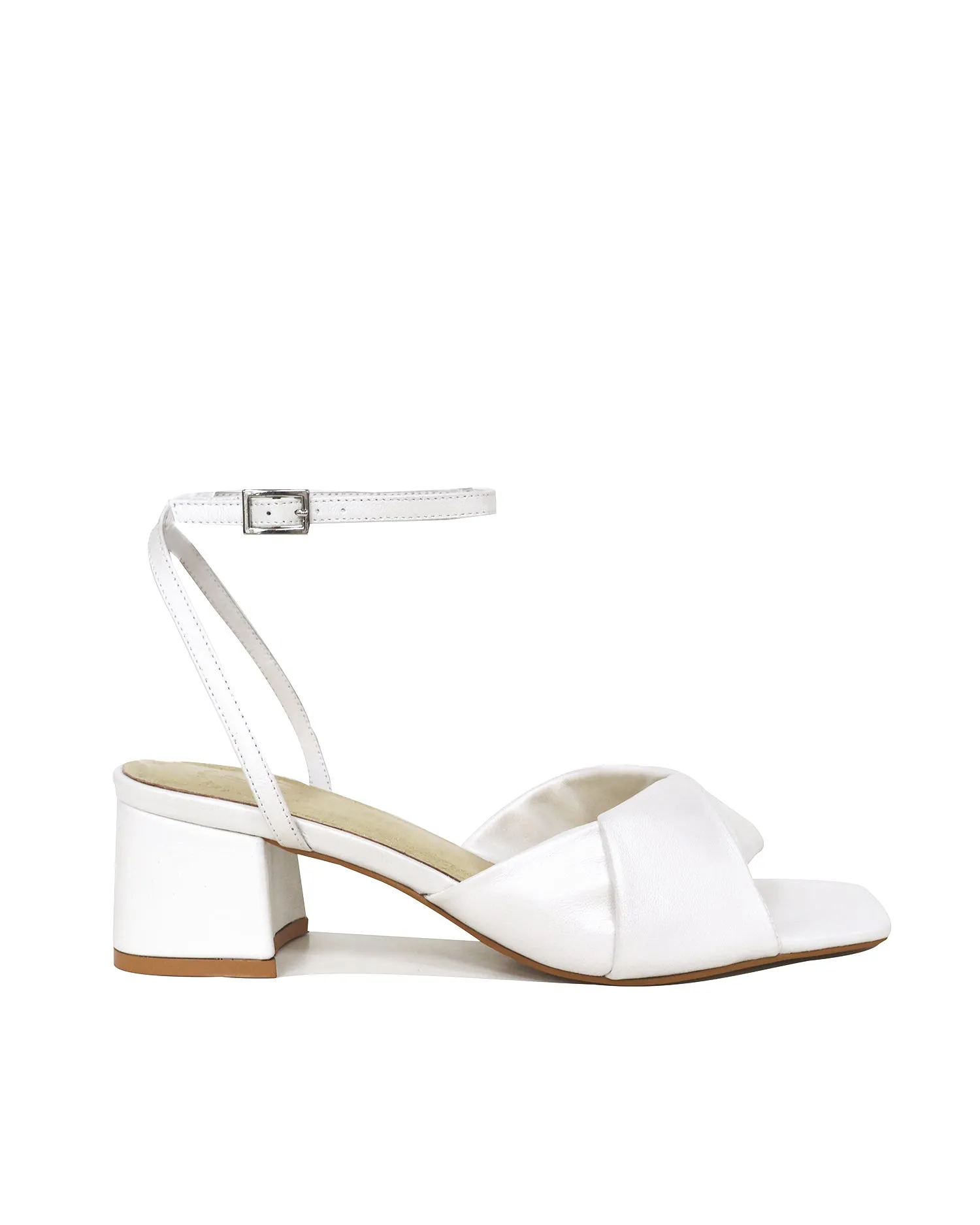 FLOURISH - PEARL LEATHER LOW HEEL BRIDAL SHOES - FINAL SALE!