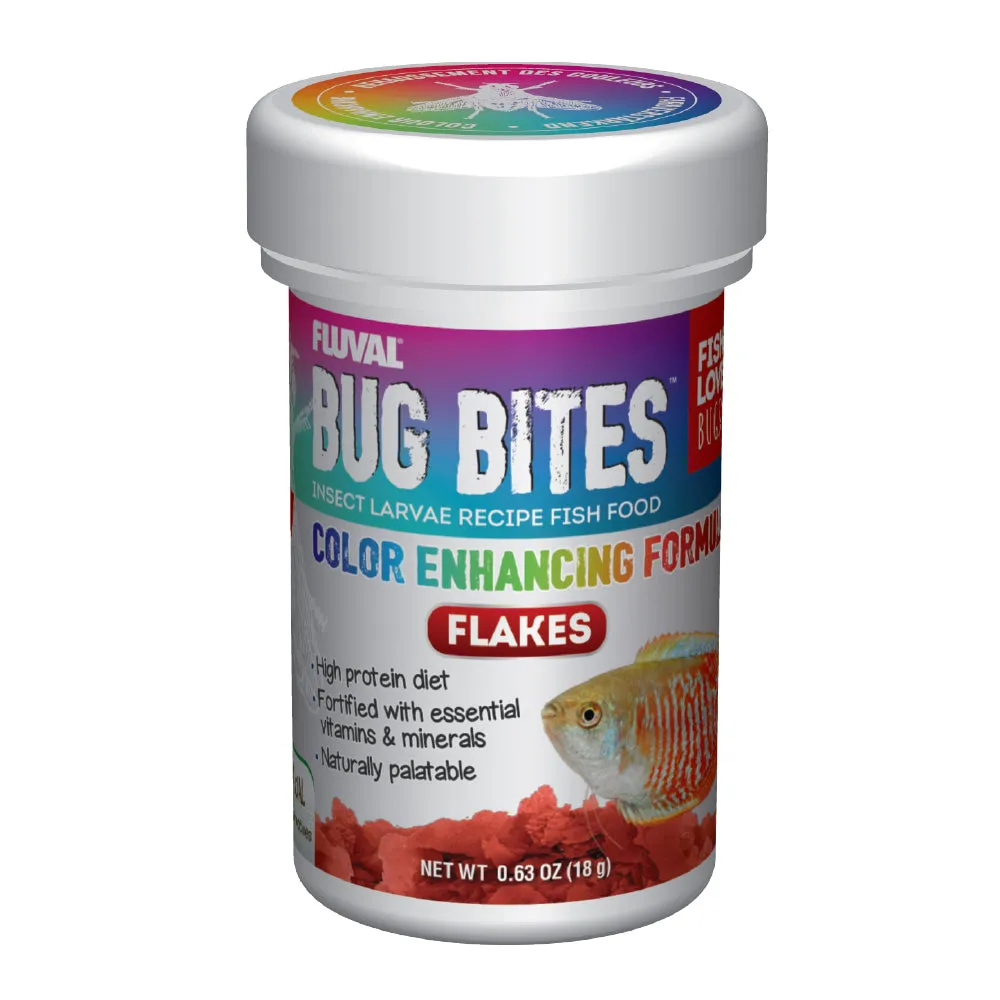 Fluval Bug Bites Color Enhancing Flakes