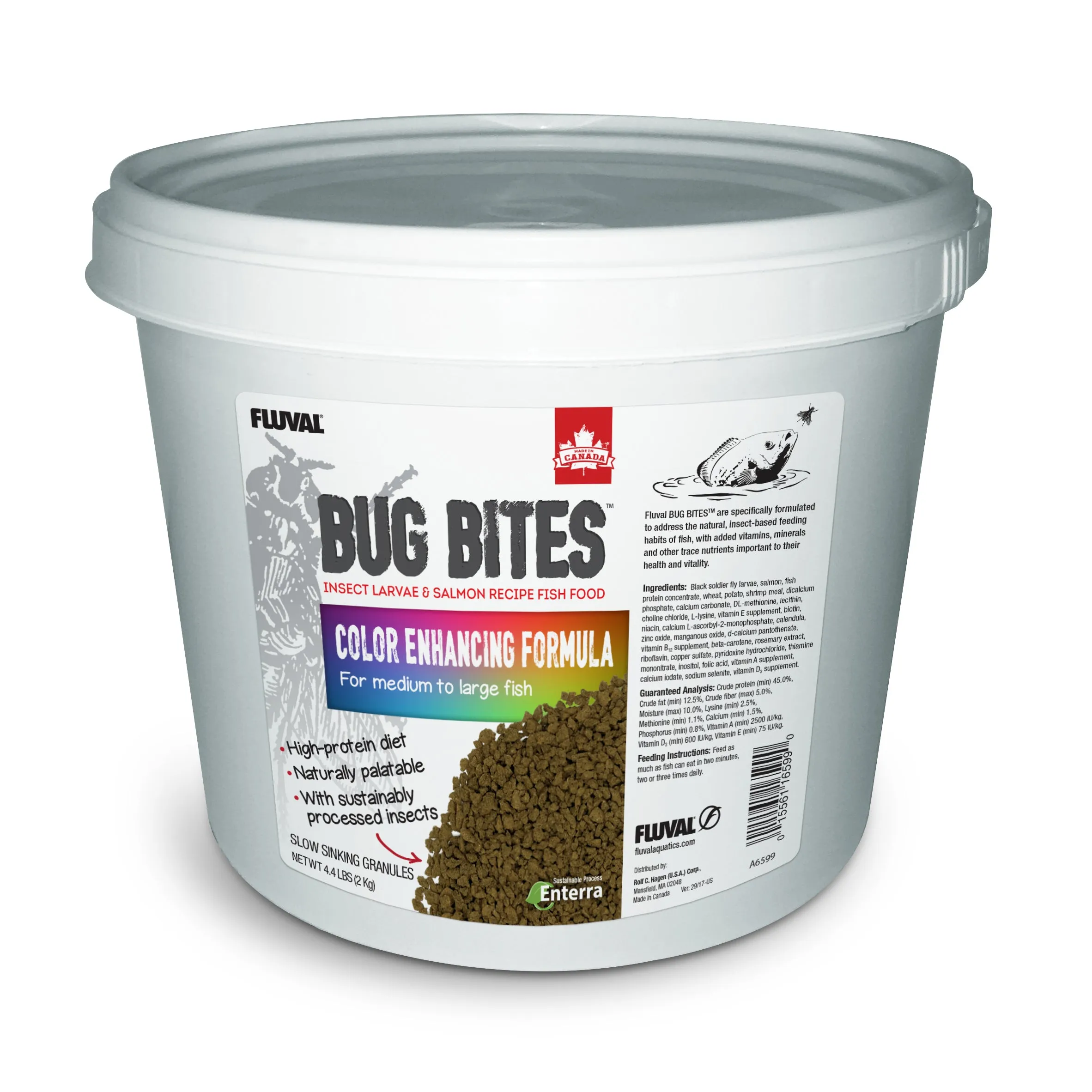 Fluval Bug Bites Color Enhancing Granules Medium-Large Fish