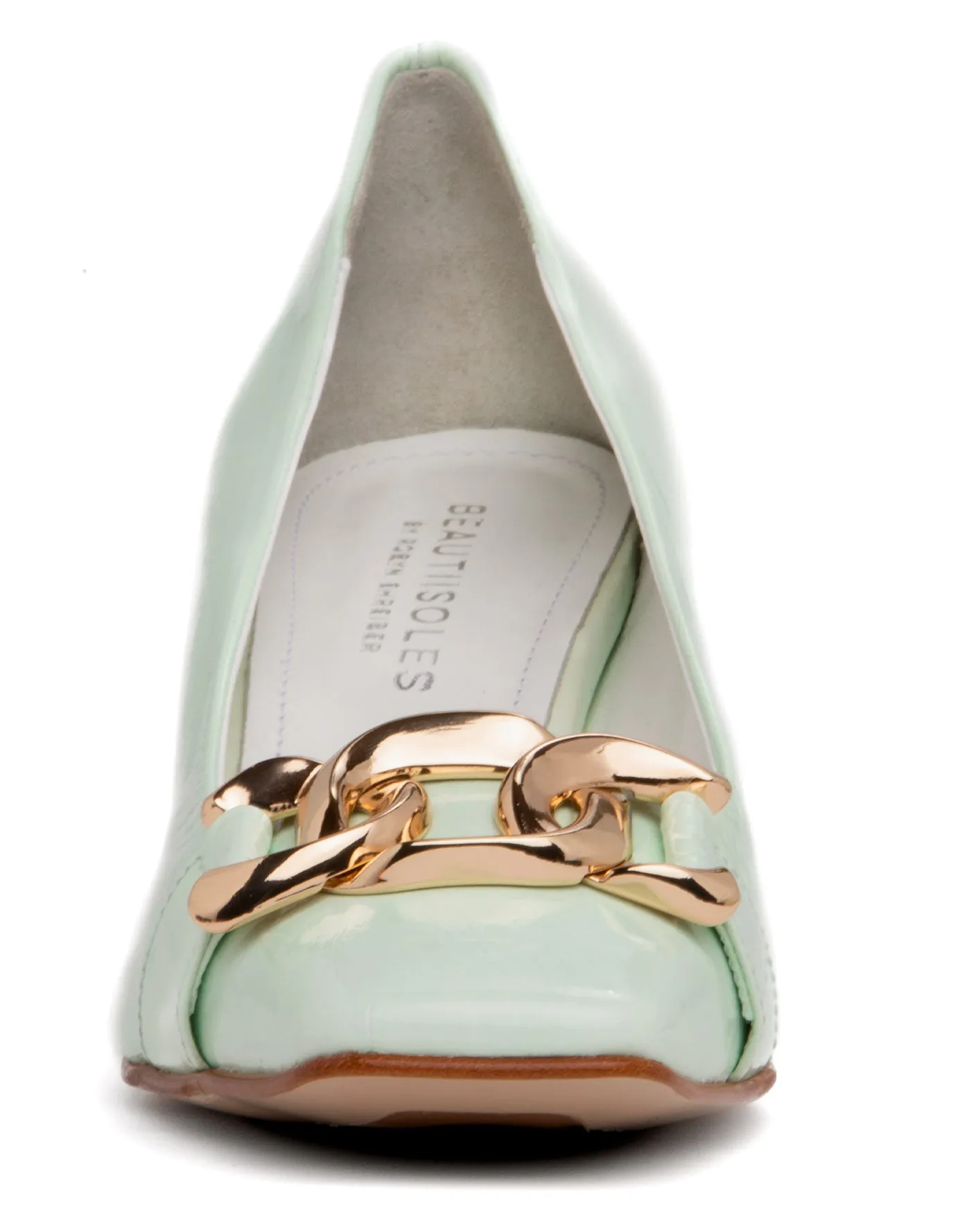 Frances Light Green Patent Leather Pump