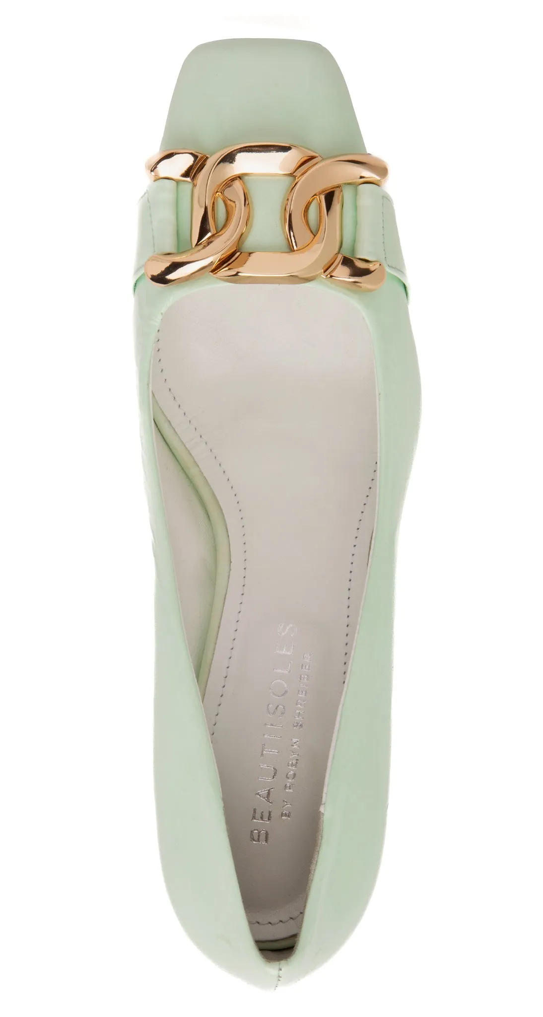 Frances Light Green Patent Leather Pump