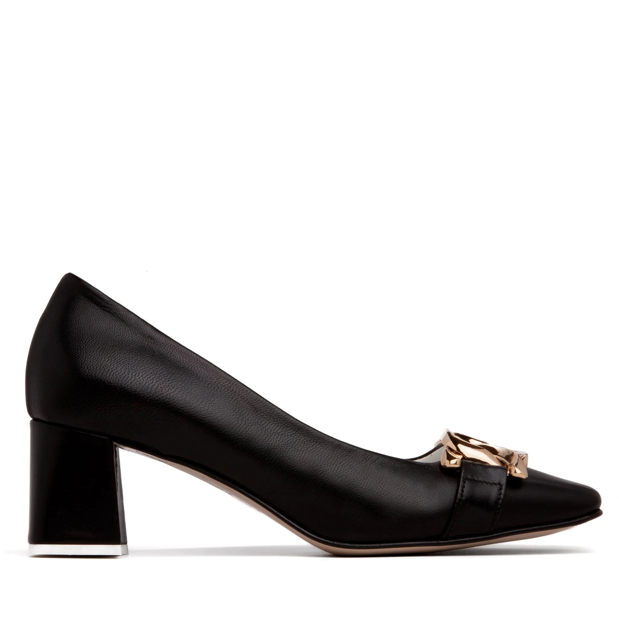 Frances Off-White Patent Leather Pump