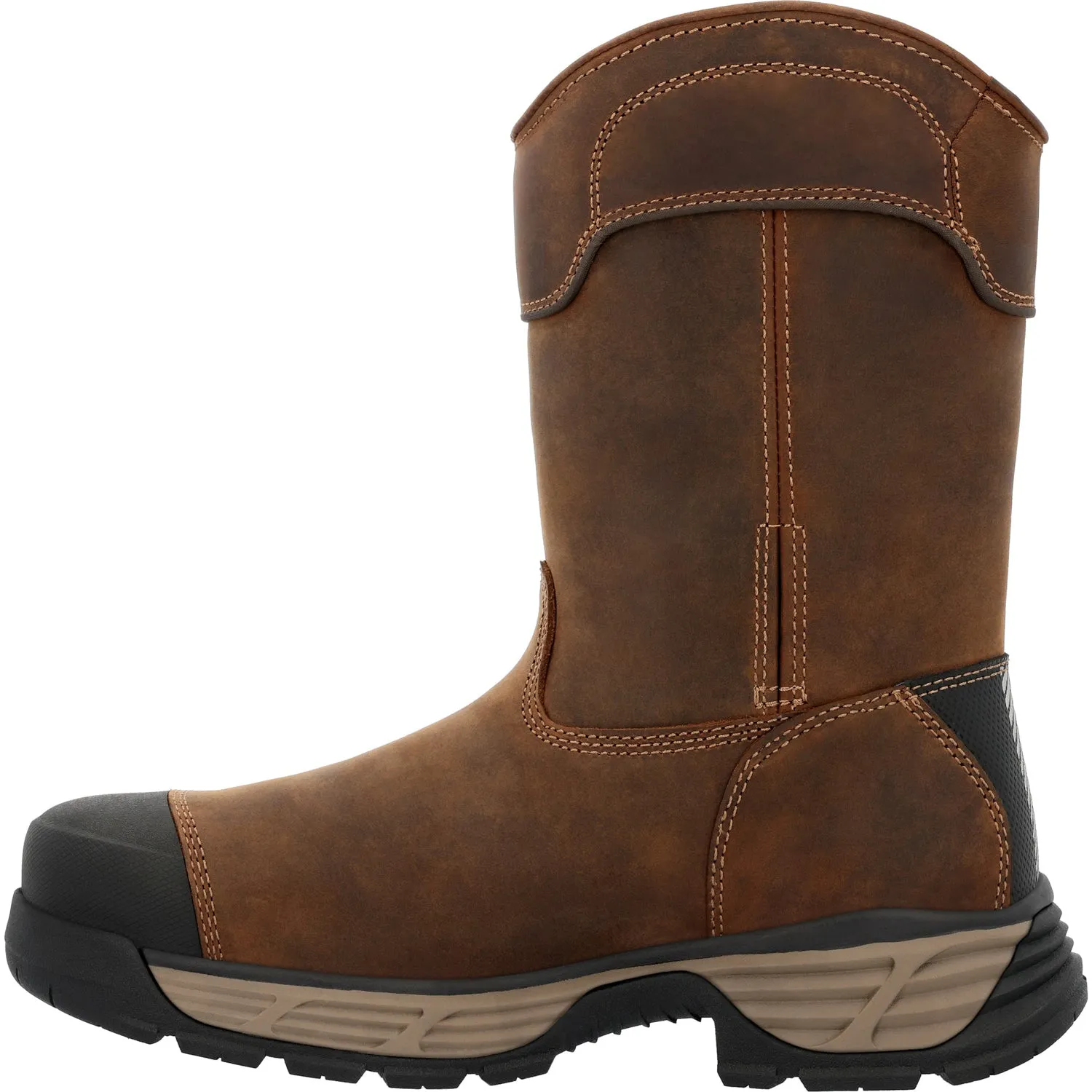 Georgia Mens 10in Durablend Edge WP AT Brown Leather Work Boots