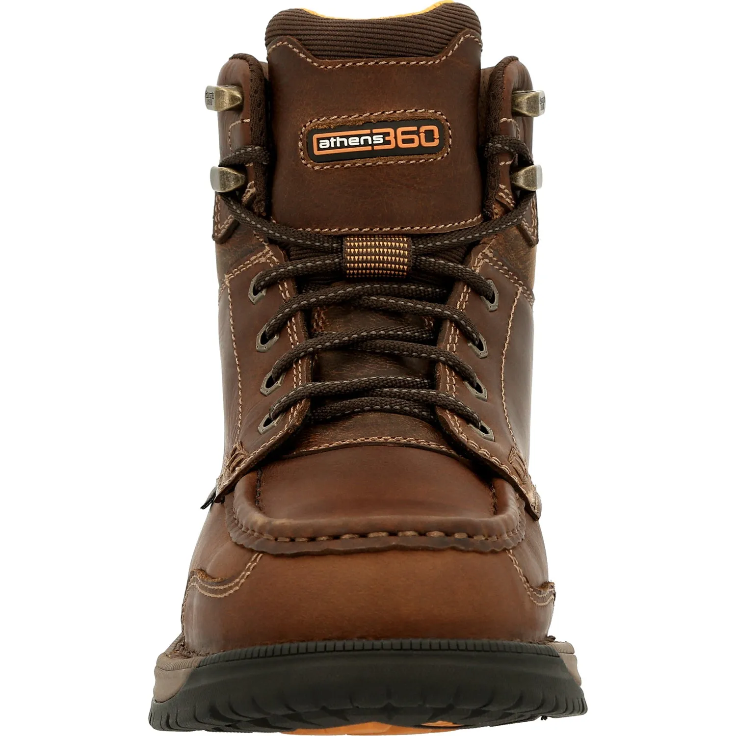 Georgia Mens Athens 360 Waterproof Brown Leather 6in Work Boots