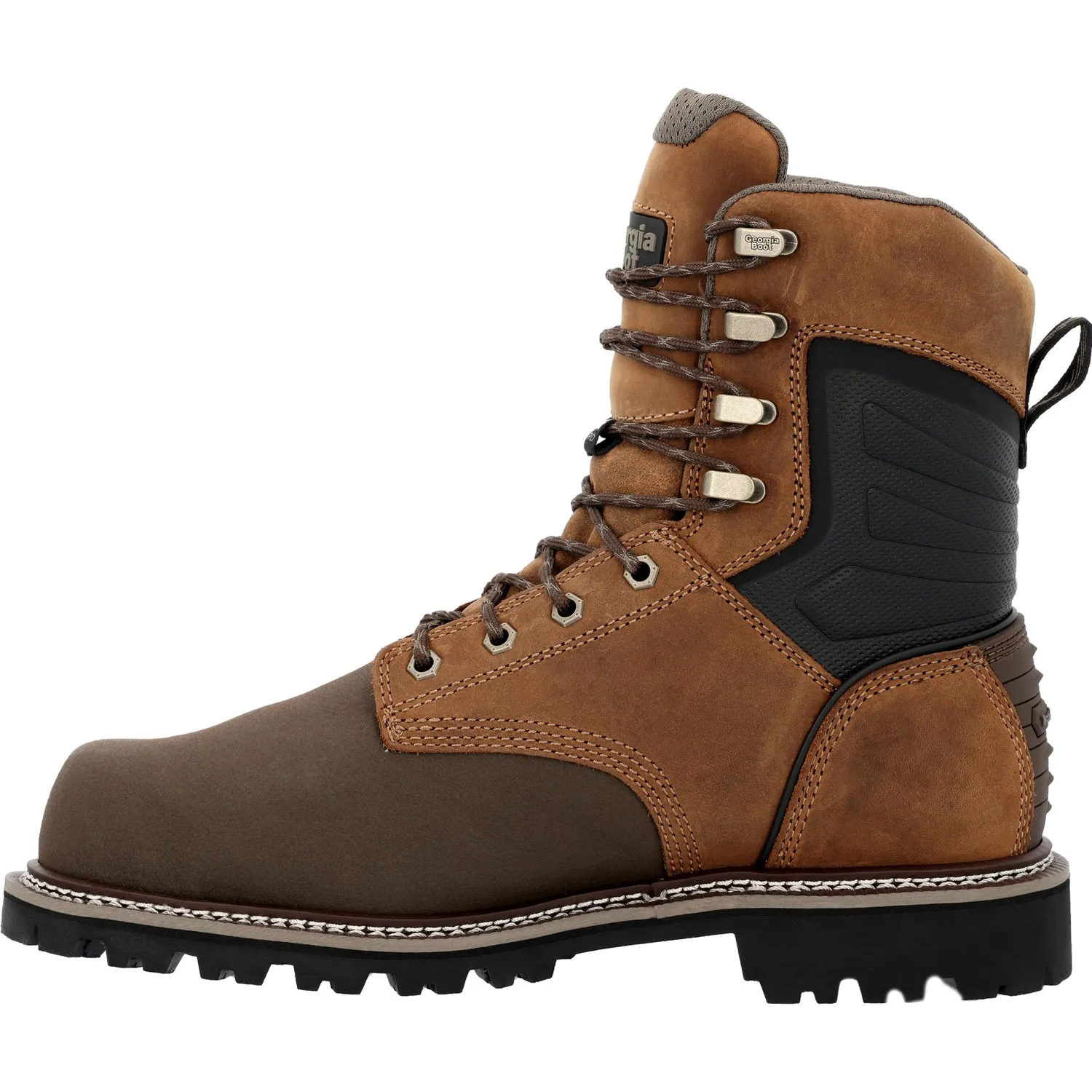 Georgia Mens Brute CT MetGuard WP Brown Leather Work Boots