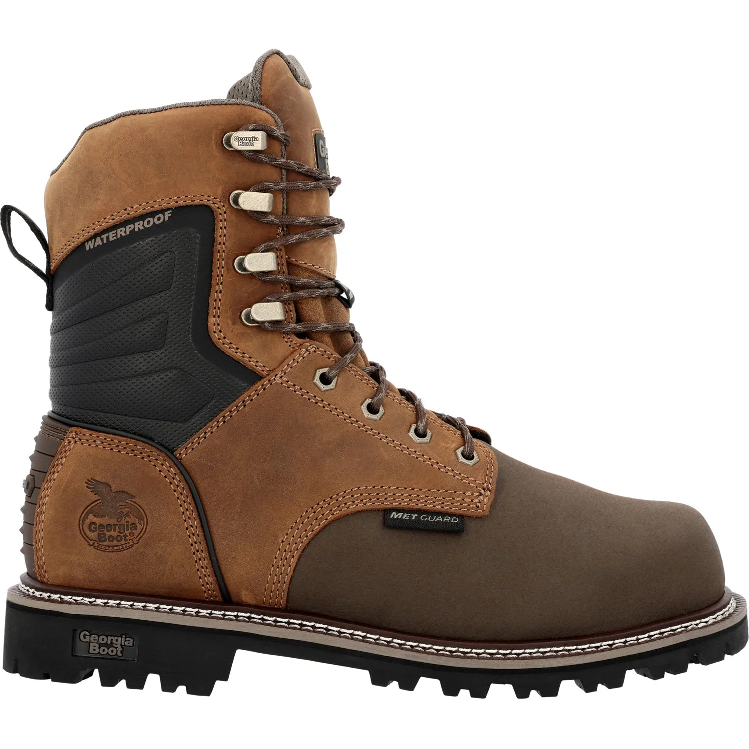 Georgia Mens Brute CT MetGuard WP Brown Leather Work Boots