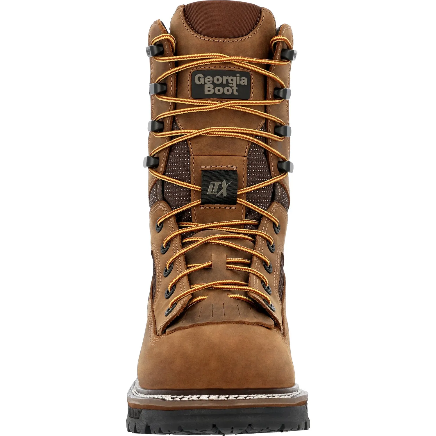 Georgia Mens LTX Logger 9in WP Brown Leather Work Boots