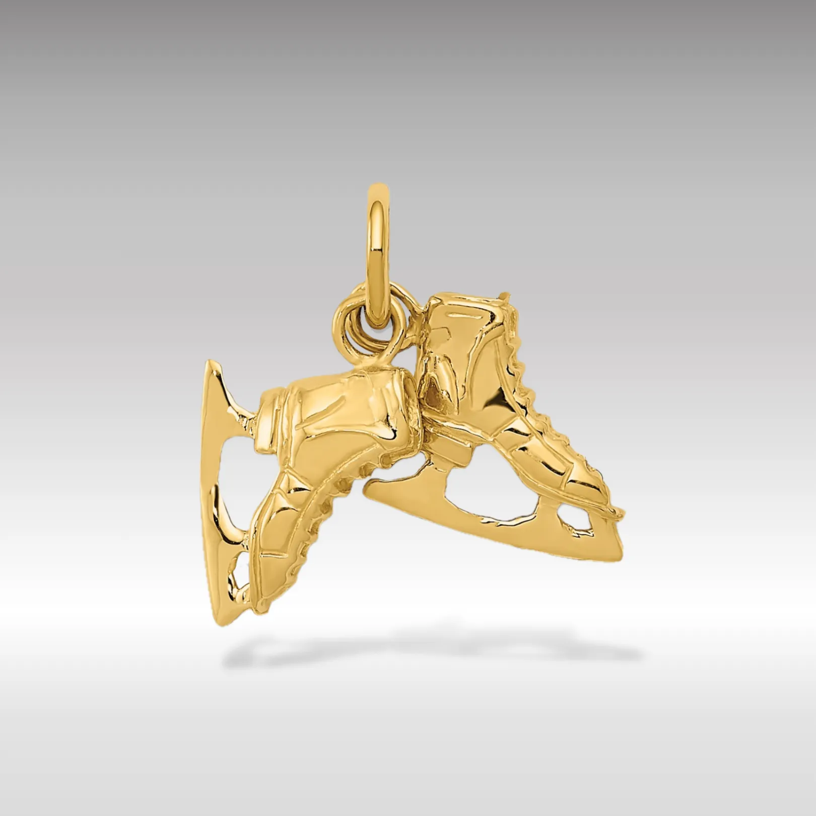 Gold Classic 3D Ice Skates Pendant Model-A0166