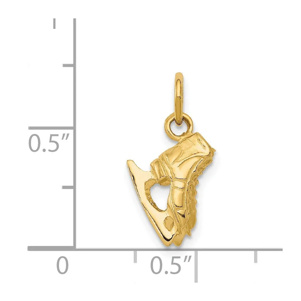 Gold Classic 3D Ice Skates Pendant Model-A0166