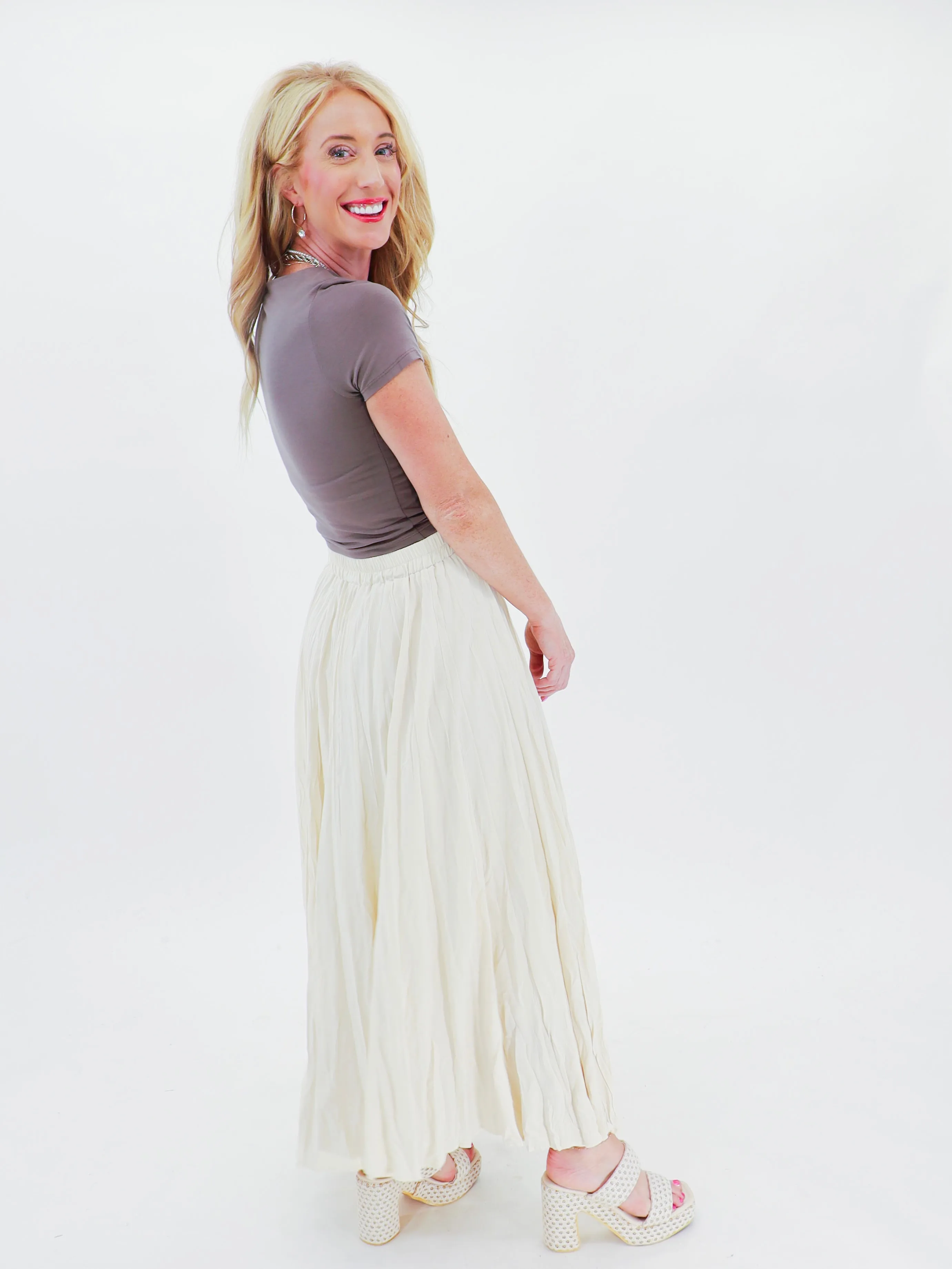 Grey's Crinkled Skirt