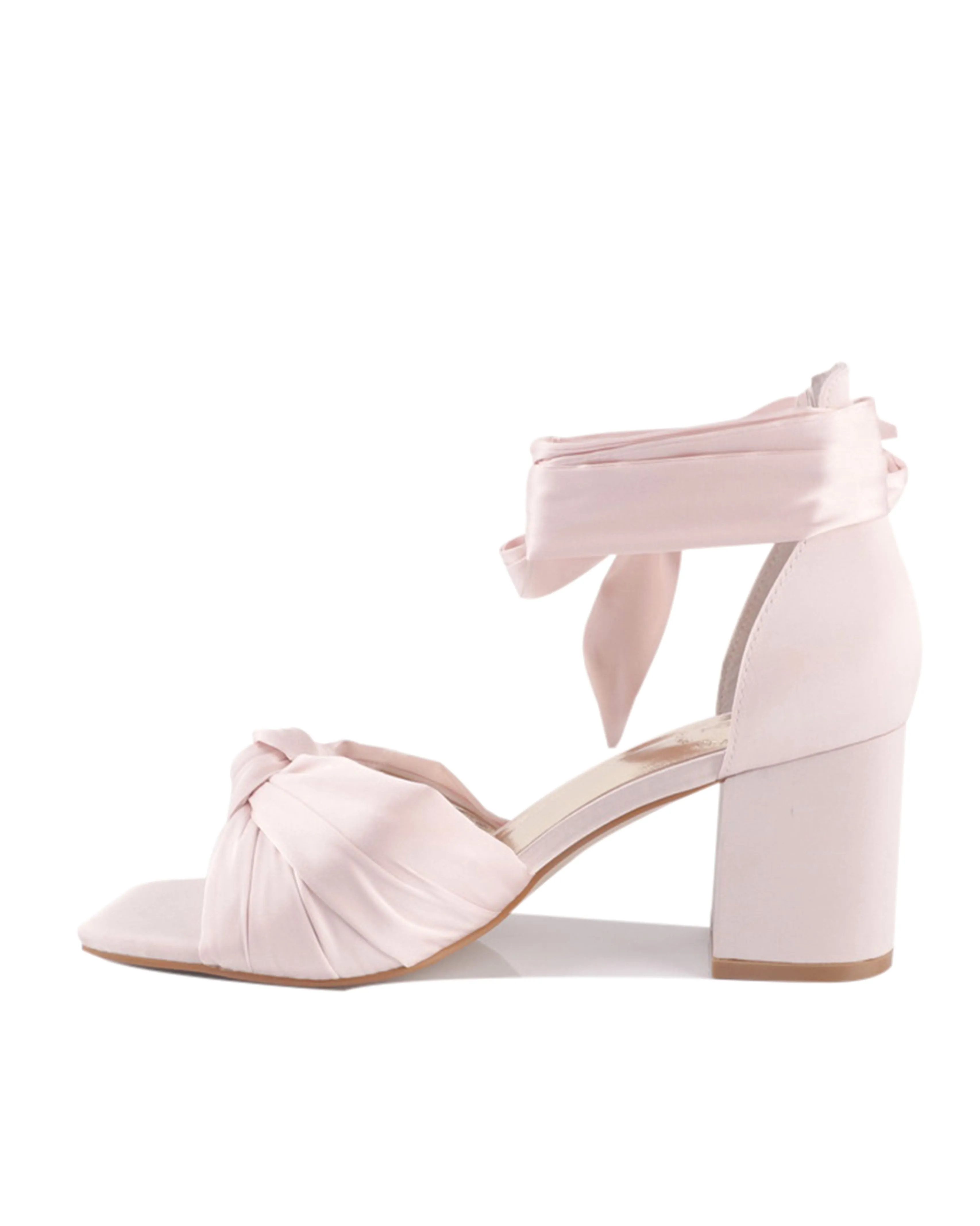 HONEY - PINK BOW SATIN WEDDING SHOES