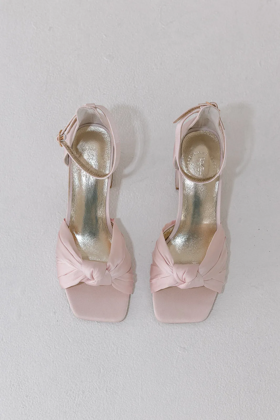 HONEY - PINK BOW SATIN WEDDING SHOES