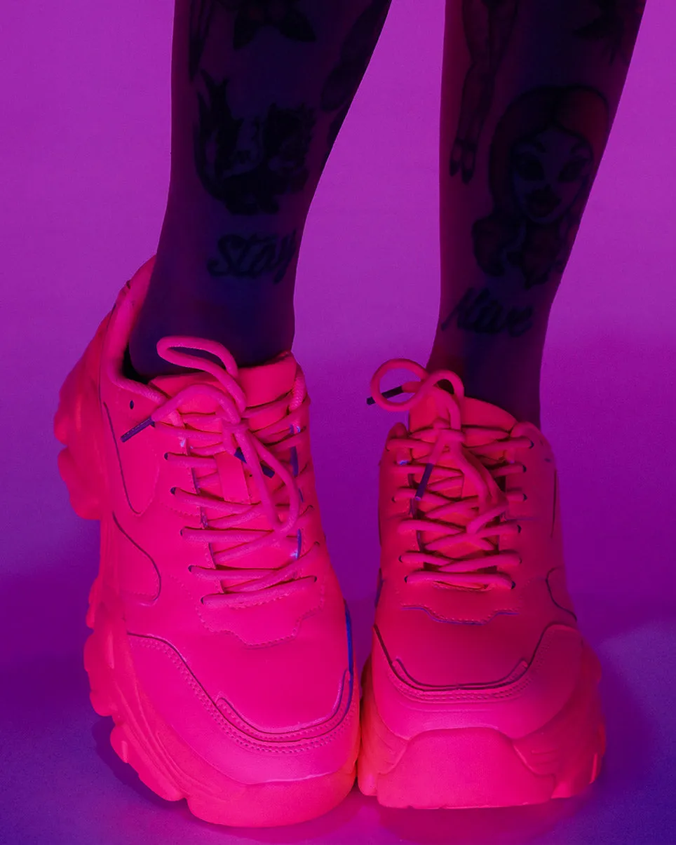 Hot Pink Flexx Platform Sneakers