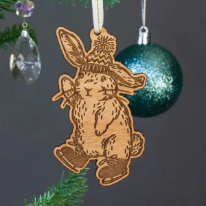 Ice Skating Bunny Ornament