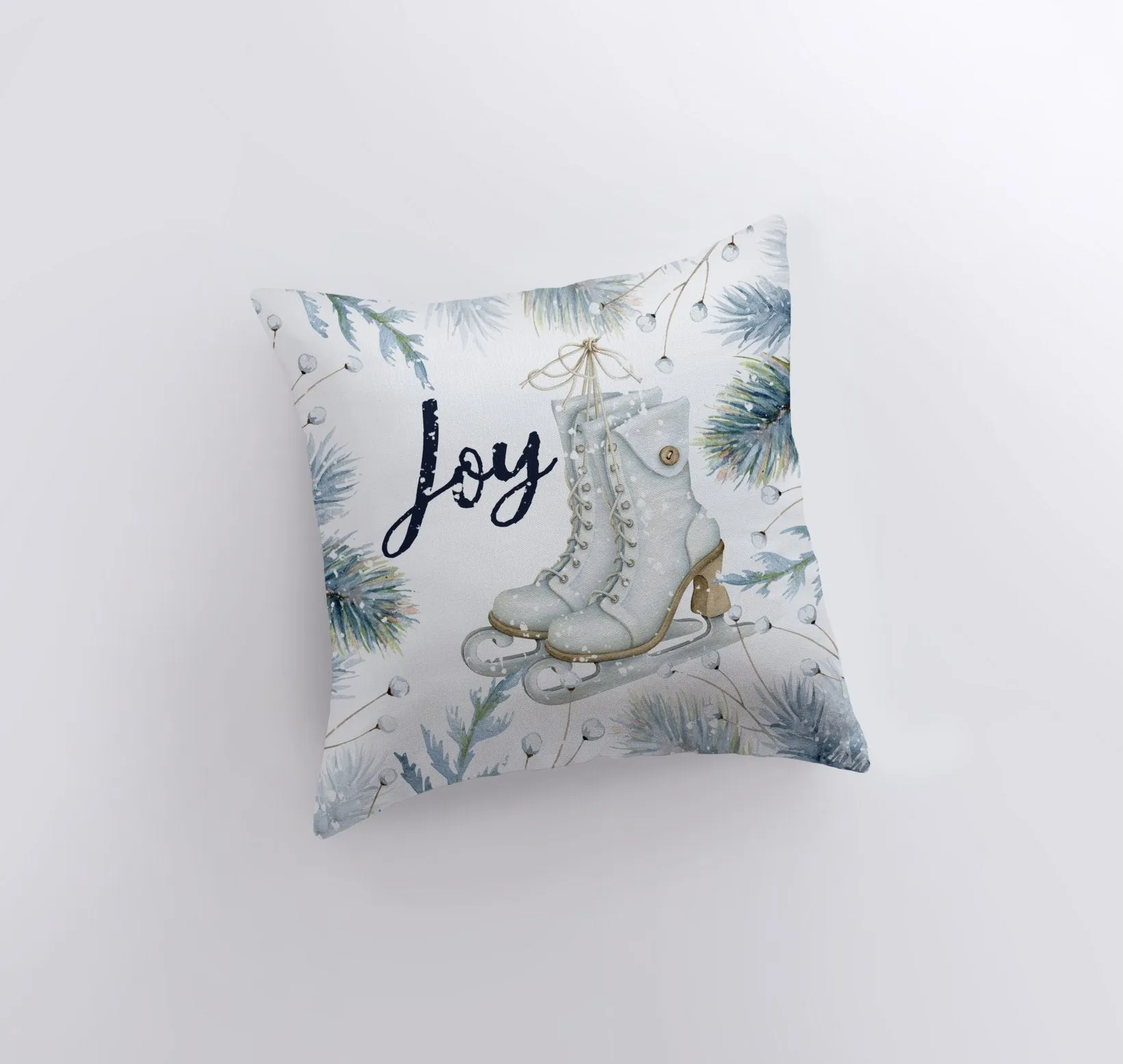 Joy Ice Skating | Throw Pillow | Joy Pillow | Home Decor | Christmas