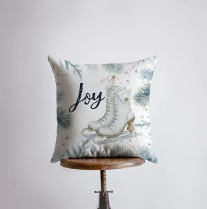 Joy Ice Skating | Throw Pillow | Joy Pillow | Home Decor | Christmas