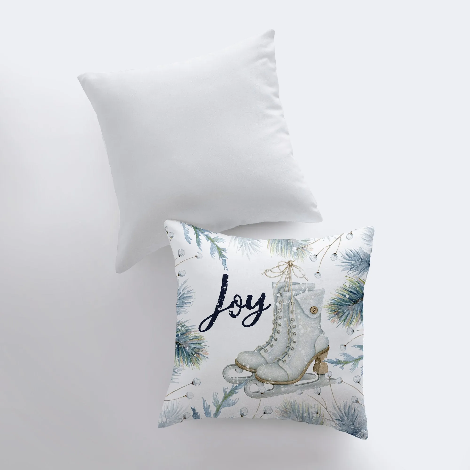 Joy Ice Skating | Throw Pillow | Joy Pillow | Home Decor | Christmas