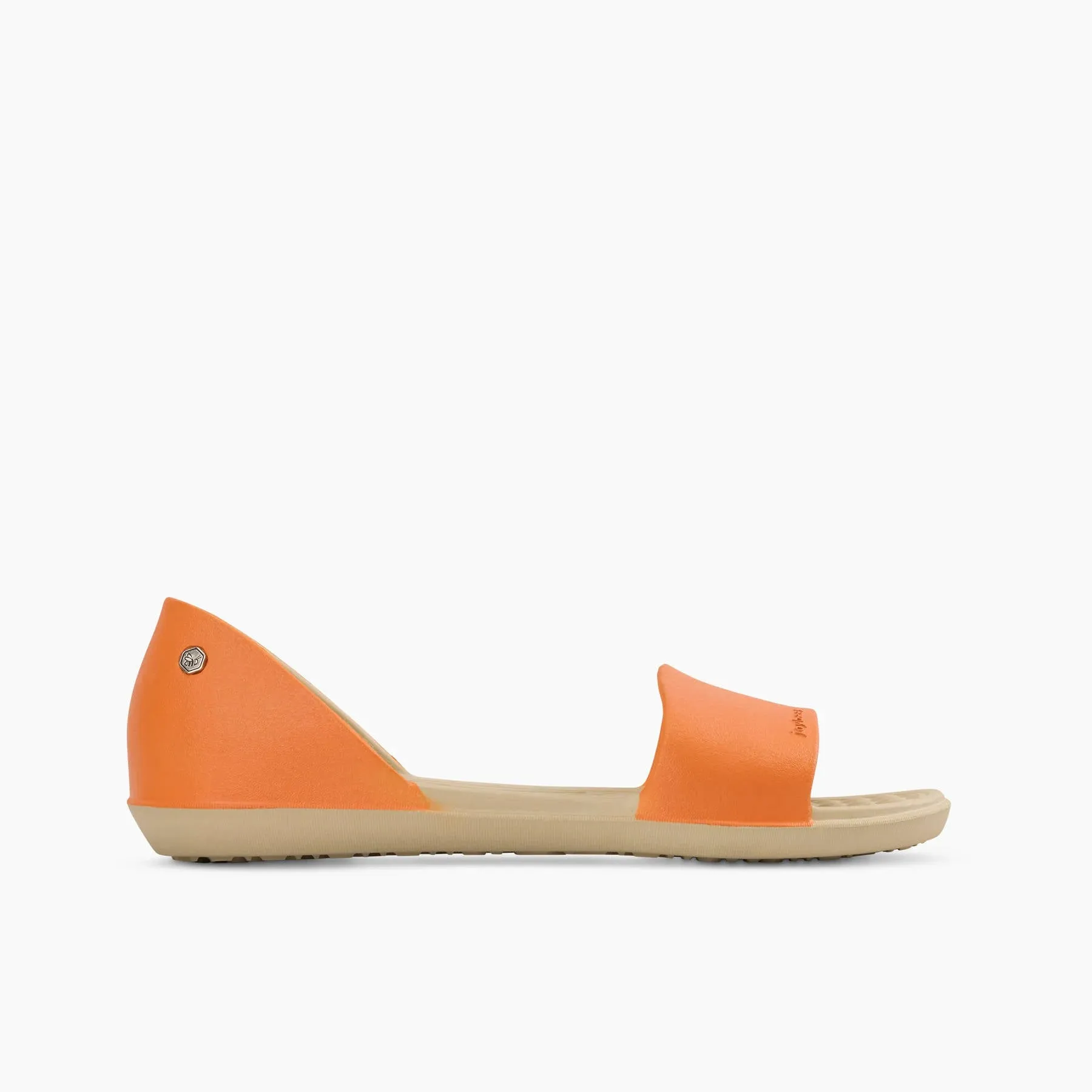 Joybees Womens Friday Flat Two Tone Terracotta Sand