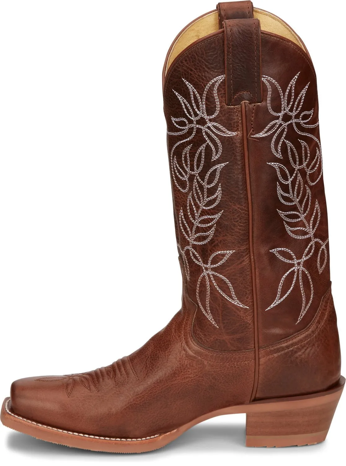 Justin 12in Womens Camel Vickery Leather Cowboy Boots