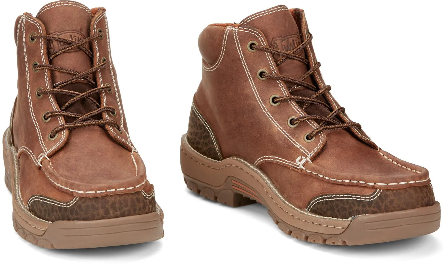 Justin 5in WP EH Mens Barley Brown Corbett Leather Work Boots