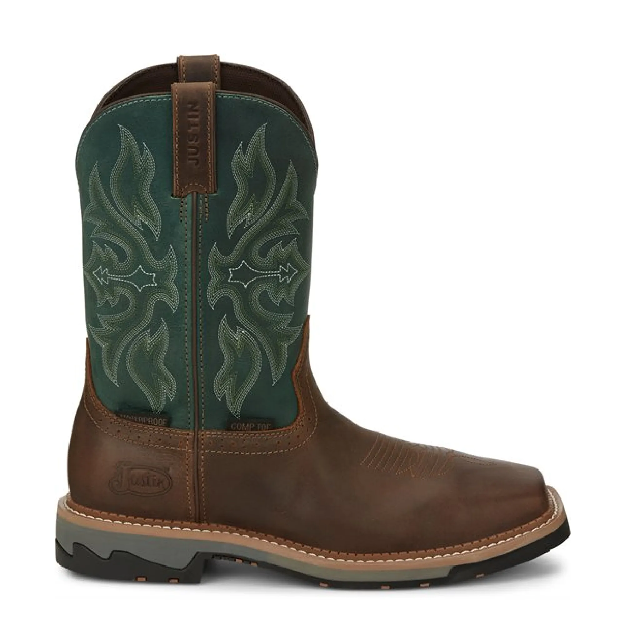 Justin Boots Work Bolt Comp Toe  | Style SE4105 Color Dark Green