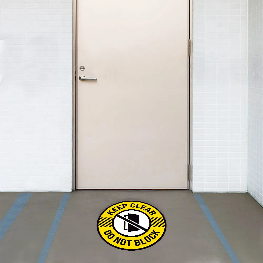 Keep Clear Do Not Block Door Floor Decal