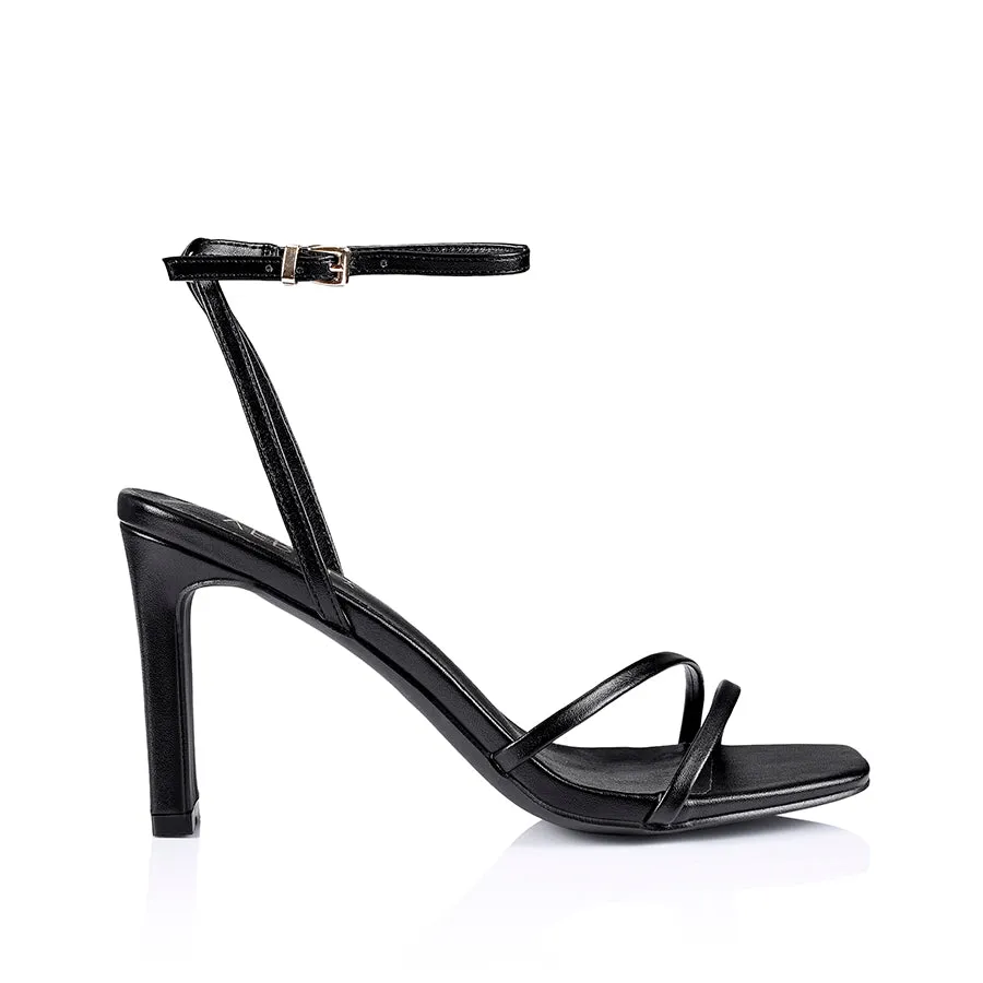 Kimmy Slim Strappy Heels - Black