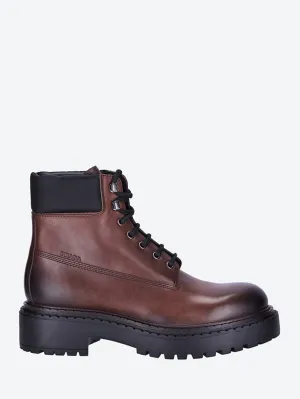 Leather and re-nylon work boots