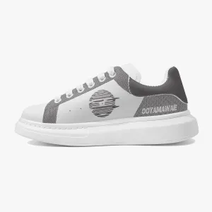 Lifestyle Low-Top Leather Sneakers Grey