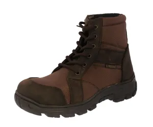 Mens #500 Brown Tactical Work Boots Leather & Fabric - Soft Toe