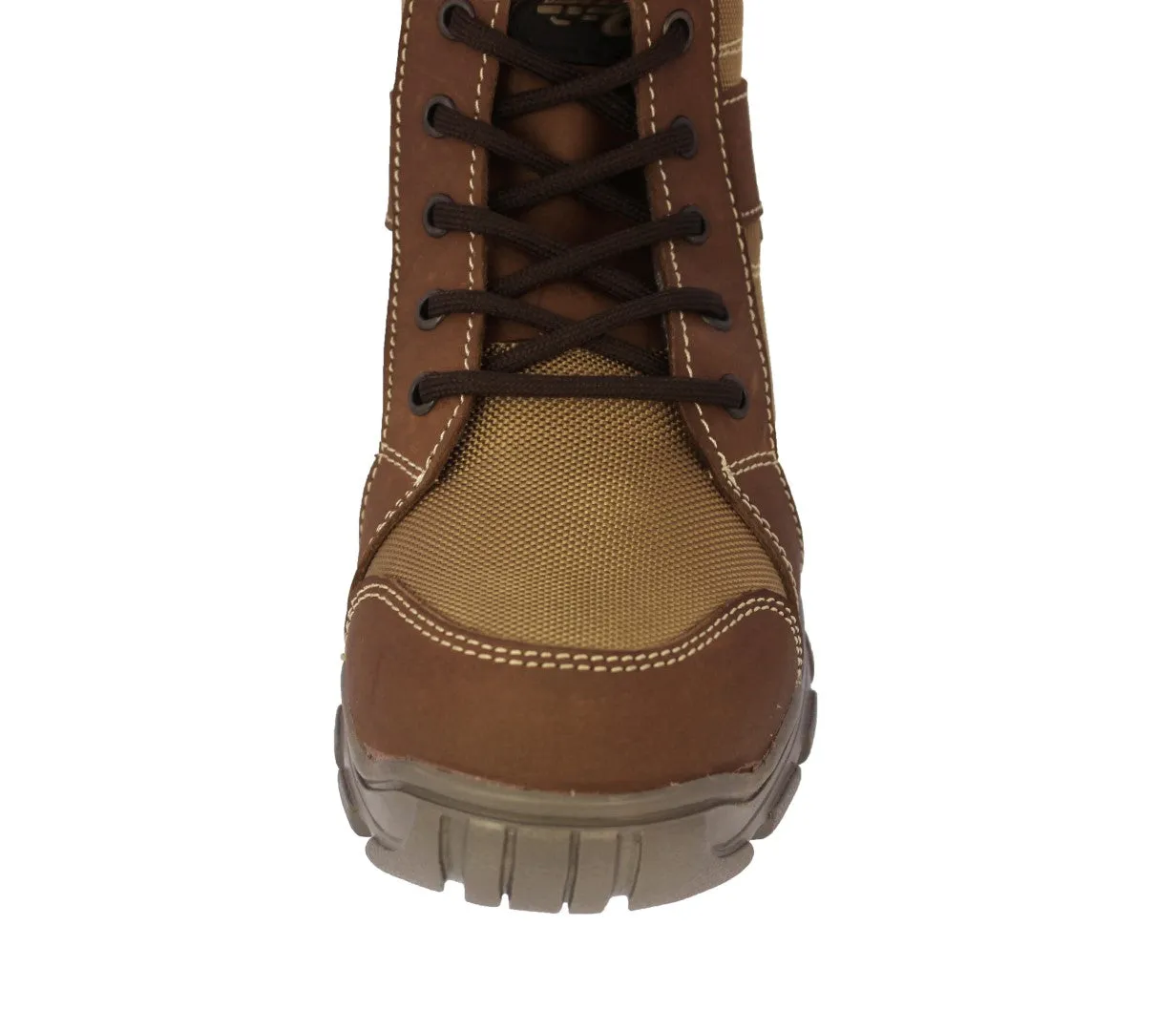 Mens #500 Honey Brown Tactical Work Boots Leather & Fabric - Soft Toe