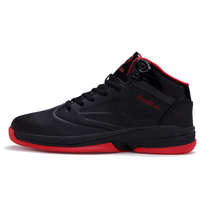 Mens Basketball Shoes High Top - Red & Black