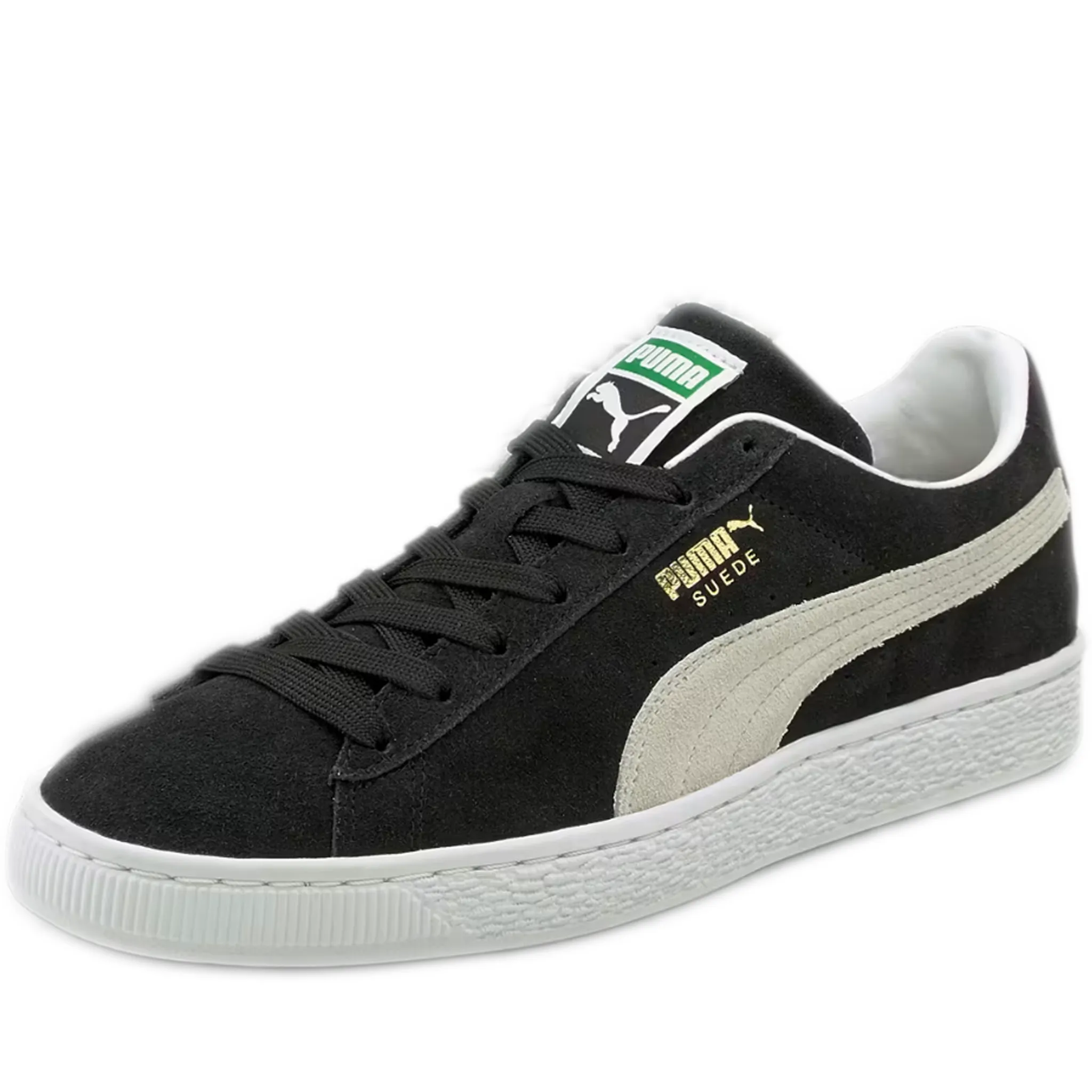 Men's Puma Suede Classic XXI Shoes - Black/ White