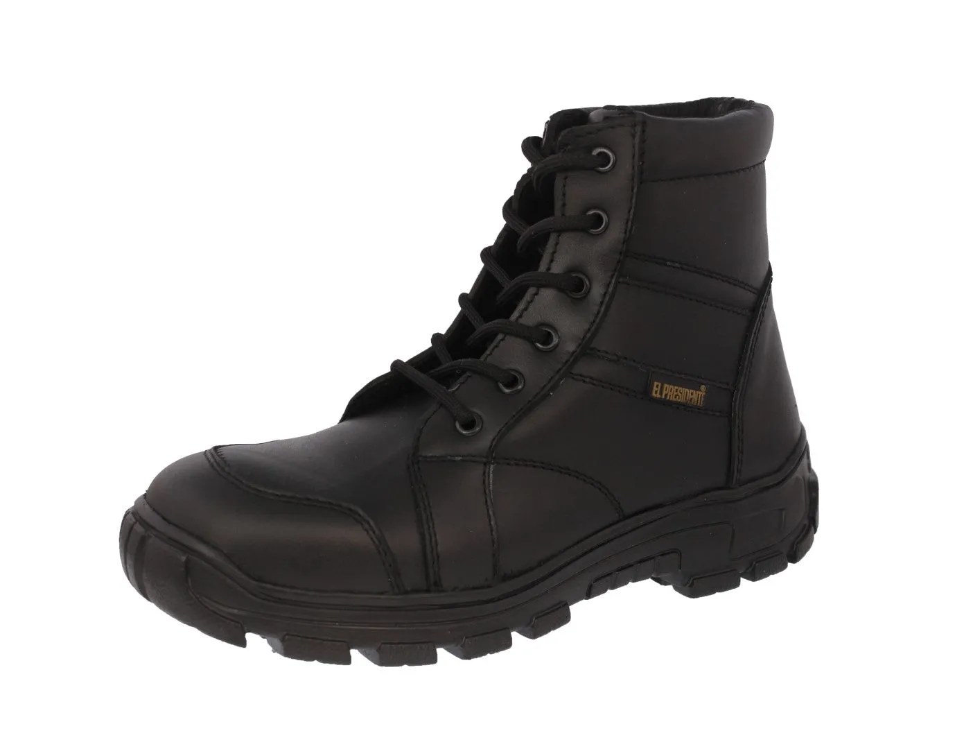 Mens #T500 Black Tactical Work Boots  Leather - Soft Toe