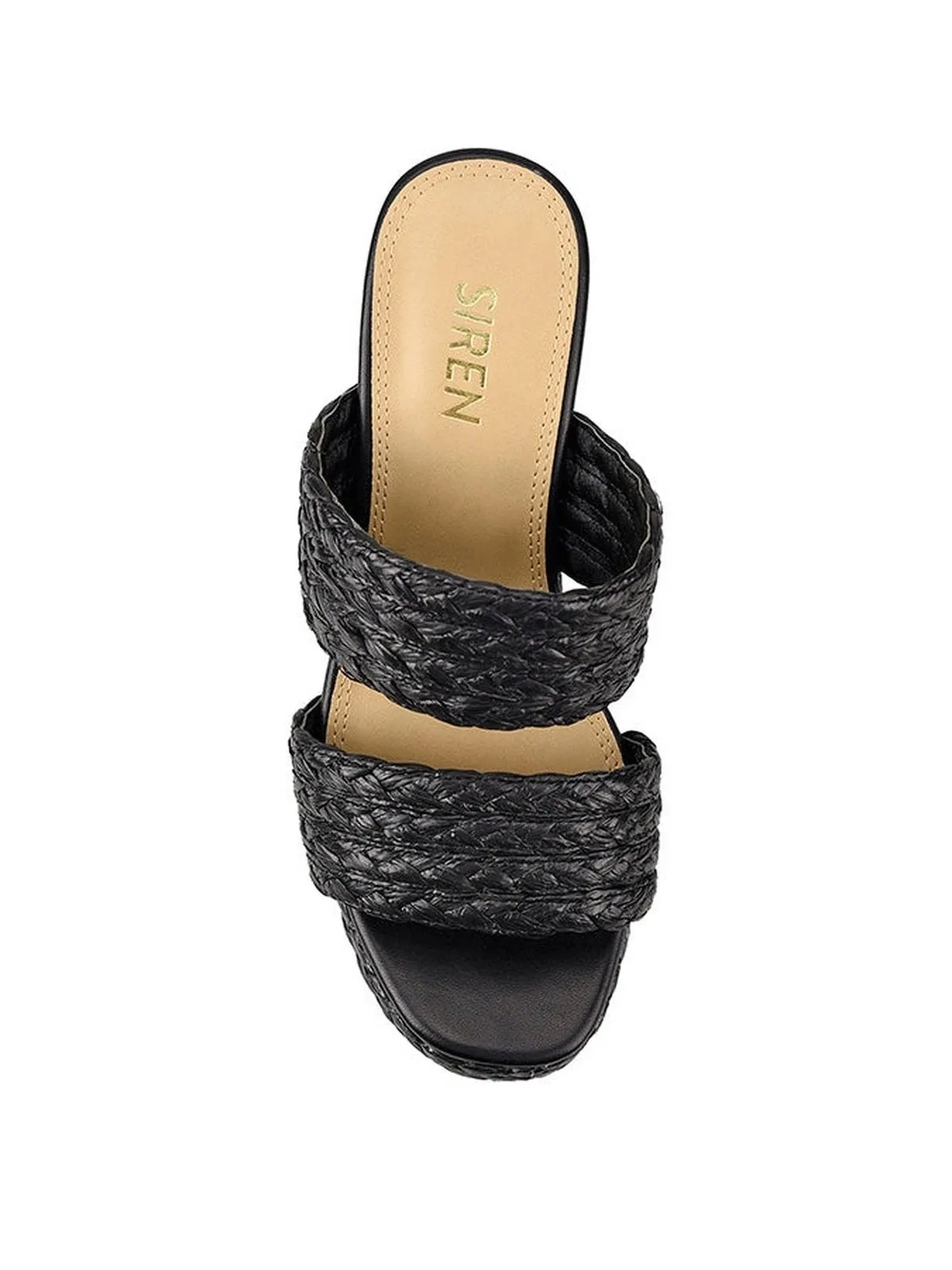 Mingus Platform Mules - Black Raffia