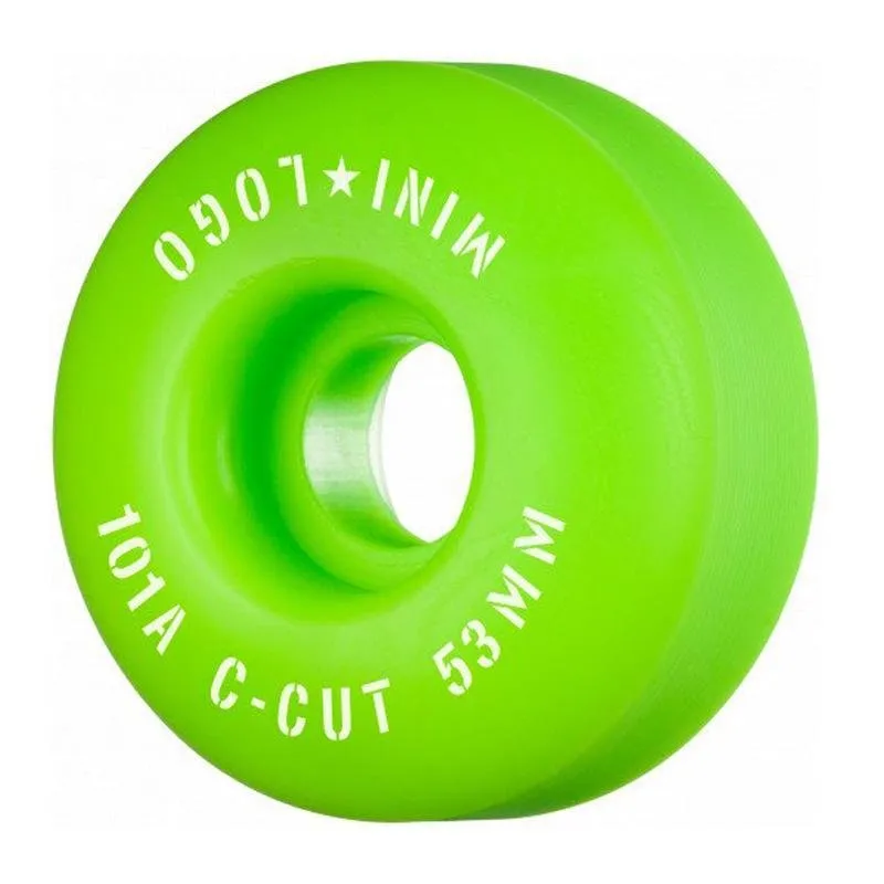 Mini Logo 53mm 101a C-Cut Green Skateboard Wheels 4pk