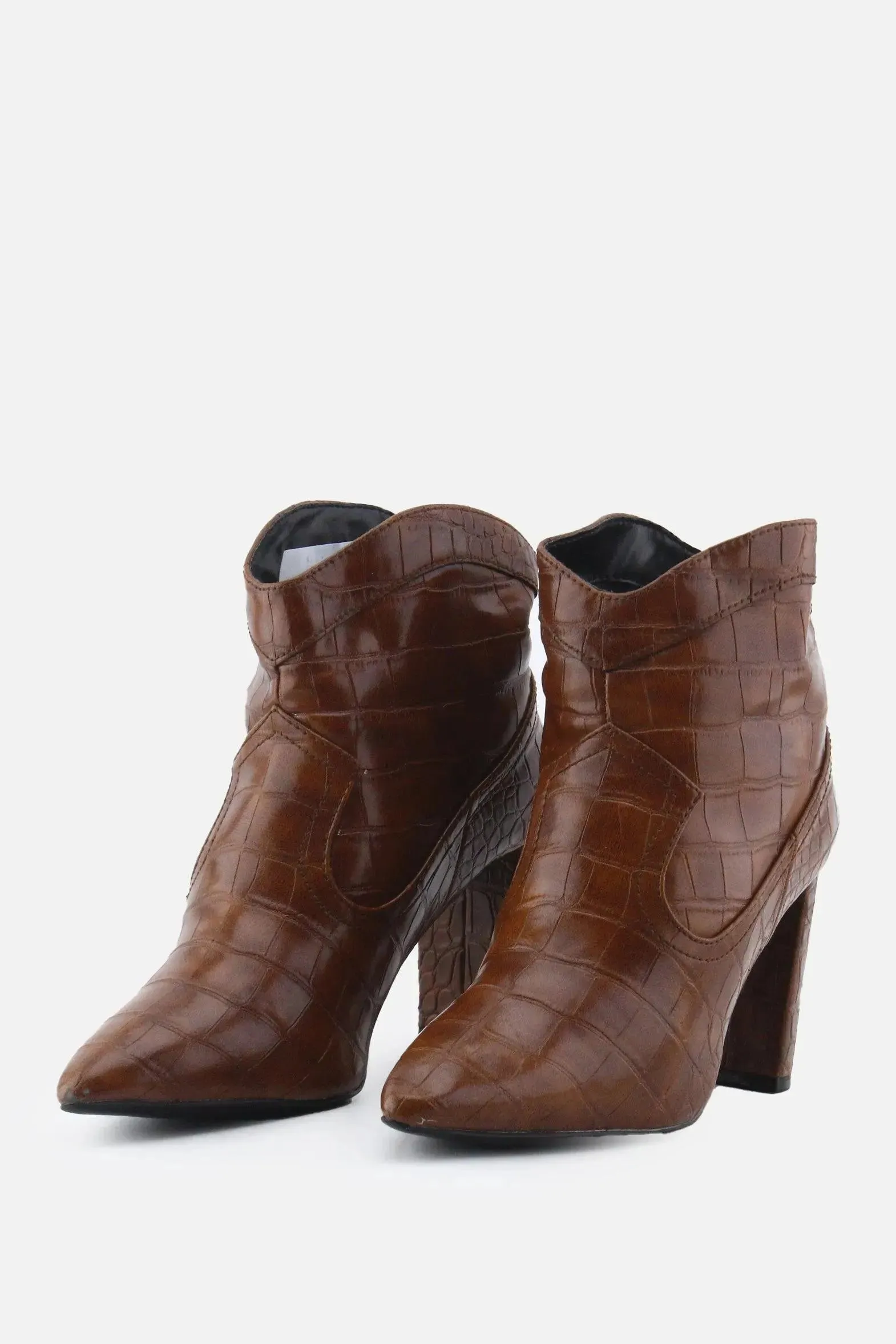 MNG Block Heels Boots | 100% Authentic Leather