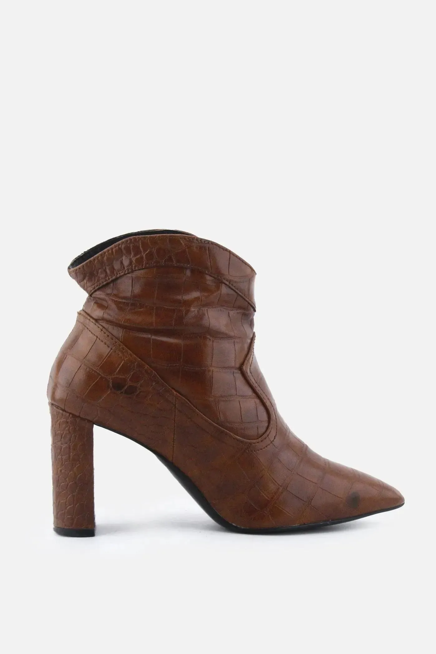 MNG Block Heels Boots | 100% Authentic Leather